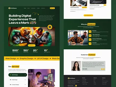 Creative Digital Agency Website UI/UX Design agency website clean design creative agency digital agency figma design landing page design minimalist design modern ui design responsive design ui uiux design user experience design user interface visual design web design website design