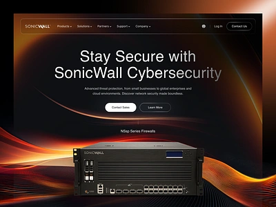 SonicWall - Hero Redesign abstact cloud cybersecurity design experience firewalls hero kopanlija leads secure sonicwall ui ux