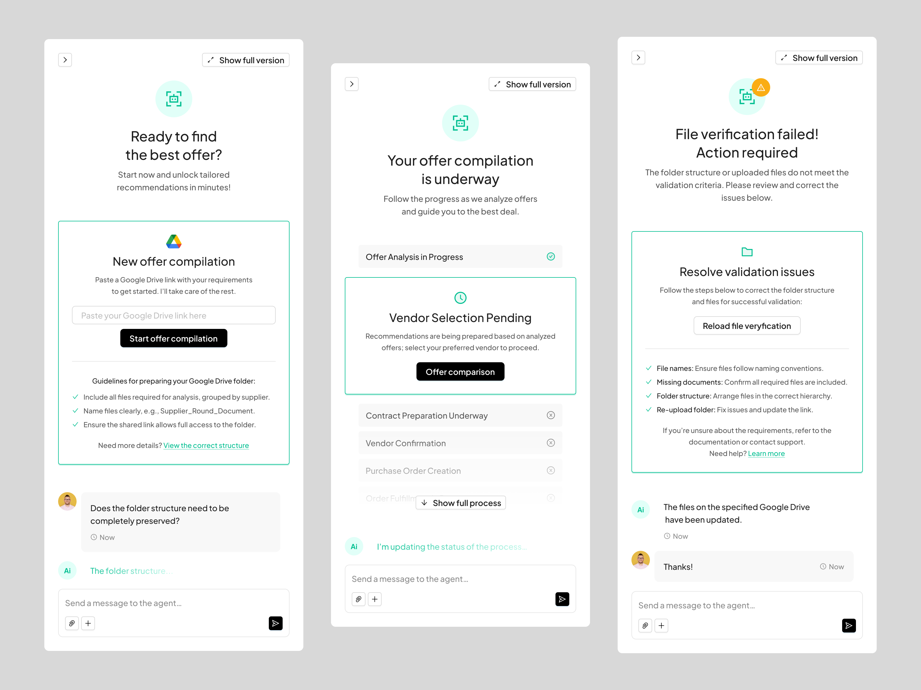 AICONIC / Ai agents agent ai app application assistant chatbot dashboard product design saas ui ux web webapp website widget