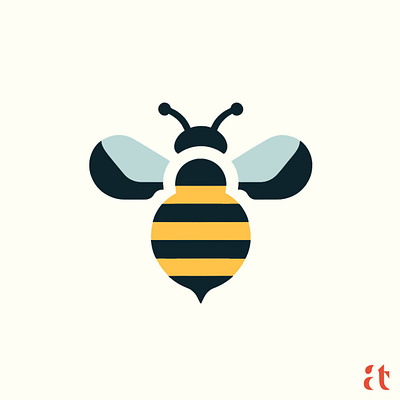 Artistic Logo Inspirations by Aravind Reddy Tarugu #18: Bee aravind art bee branding clean design digital flat geometric graphic design icon logo modern nature reddy tarugu ui ux vector website