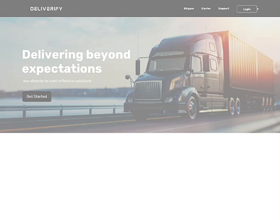 Logistics Landing Page - Deliverify cards functional landing page ui website xz