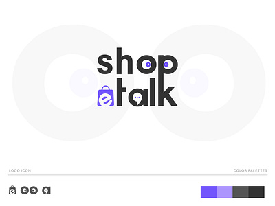 Shop eTalk logo design for an eCommerce newsletter brand identity branding design ecommarce logo ecommarce shop logo logo logo design logodesign logos logotype newsletter logo podcast logo shop logo talk logo typography logo