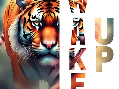 Wake up branding chill cool design facebook graphic design hard illustration instagram logo look poster scary social media post thumbnail tiger tiktok ui vector youtube