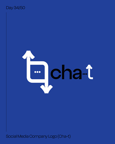 Day 34: Social Media Company Logo - Cha-t #dailylogochallenge brand identity branding chat dailylogochallenge graphic design logo social media company