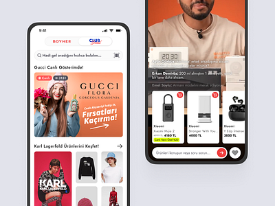 Boyner - Live Shopping animation mobile app shopping ui ui ux