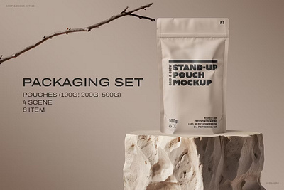 Stand-Up Pouch Mockup Set-1 branding mockup cat food dog food editable psd mockup food food packaging mockup mockup scene creator packaging mockup pet photoshop mockup pouch mockup product mockup realistic mockup stand up pouch