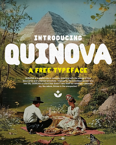 Quinova - Free Font branding classic custom design font free geographic national nature retro type typography