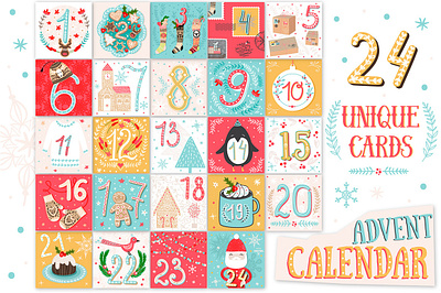 PRINTABLE Christmas Advent Calendar advent advent calendar celebrate children christmas cute december holiday number santa xmas