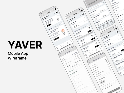 Yaver Mobile App Wireframe design product ux wireframe yaver mobile app wireframe