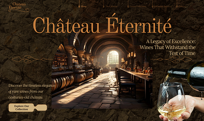 Design first screen: Château Éternité – Luxury Wine Website animation design first screen ui