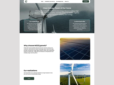 Synth Energy - Clean energy of the future company design desktop energy ui website