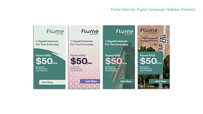 Flume Internet, Digital Campaign (Sidebar Variants) advertising design branding graphic design identity web ad