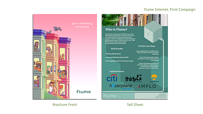 Flume Internet, Print Campaign branding brochure graphic design identity print design sell sheet