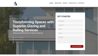 Crystal Glass Glazing – Modern Website Design for Architectural graphic design services ui ux web design web development website