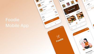 Foodie Mobile App animation app design figma illustration ui ux