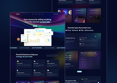 SaaS Landing Page Design animation dark mode homepage landing page logo saas saas home page saas product saas solution saas ui saas web design saas website saas website design ui uiux website website design wedflow werewolf werfelm