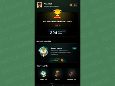 BATTLE GAME UI battlegameui design game mobilegame product design ui ux