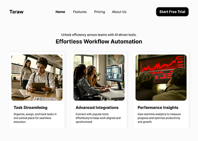 Automated workflow website landing page automation design landing page ui ux website design workflow