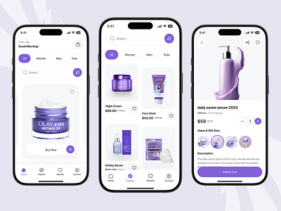 Beauty Mobile App app design app design inspiration app home screen beauty beauty app beauty app design beauty mobile app cosmetic app cosmetic mobile app ecommerce minimal mobile app mobile app design mobile app wireframe mobile ui kit product design skin care app design ui uiux