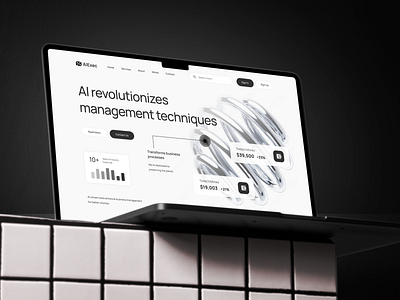 AIExec - AI Business Management Website UI UX Design ai ai design ai landing page ai platform ai startup ai website artificial intelligence b2b design services homepage ui landing page product project management website trending ui ui design ux web design webpage design website design