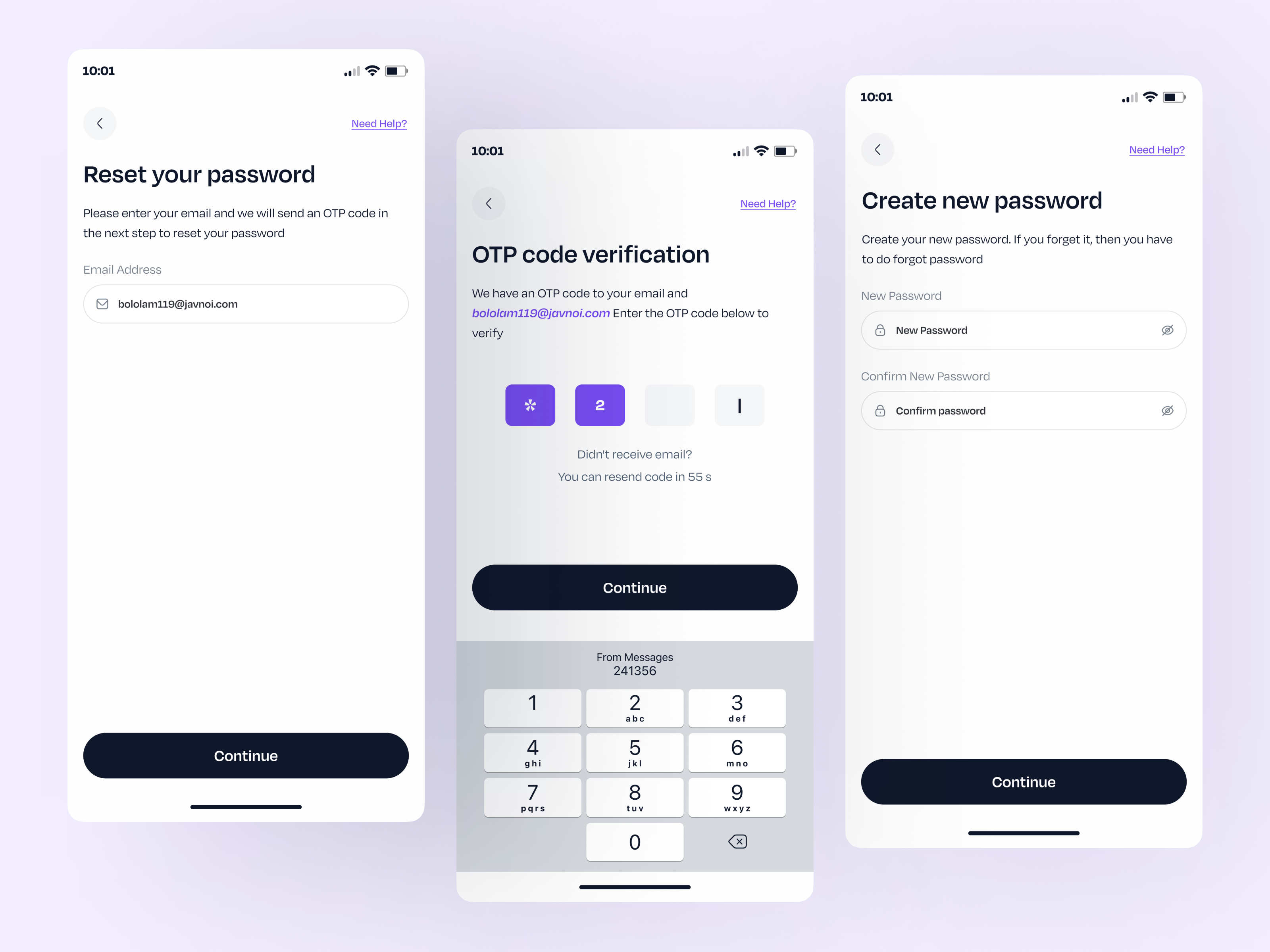 Example of Mobile App UI Design 