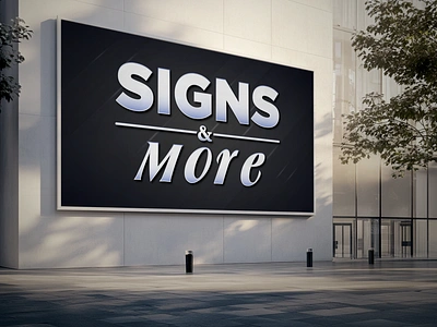 SIGNS & MORE acrylic ad collateral design display logo paper signage signs vinyl