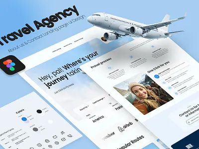 Travel Agency Website - Landing Page ux/ui Tour Booking Web ui airplane booking booking app flight jet landing page plane tour agency tourism agency travel travel agency travel agency designs travel agency landing page travel app travel landing page travel tour travel website traveling trip planner webdesign
