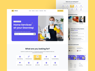 Cleaning Business Service Landin Page cleaning service decoration design hiring house cleaning interior landing page office rental ui ux website