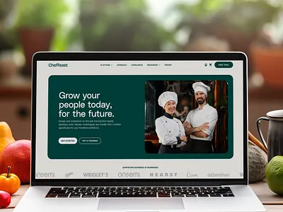 Cheffeast - Chef Training Landing Page chef figma design food foodwebsite landing page learning traning uiux