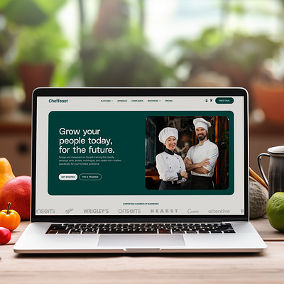 Cheffeast - Chef Training Landing Page chef figma design food foodwebsite landing page learning traning uiux