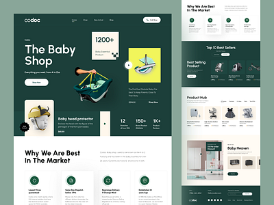 Baby shop E-commerce Website babyshop design ecommerce landing page shop shopify ui web web design webdesign website