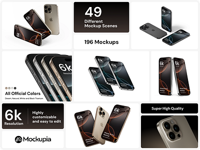 iPhone 16 Pro Mockups | 49 Unique Mockup Scenes 16 app app mockup apple device hero iphone iphone 16 mockup iphone 16 pro mockup mobile mockup phone presentation pro ui