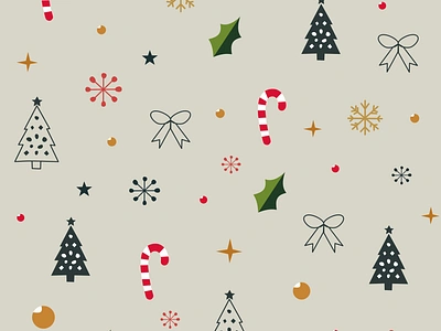 Minimalist Christmas Pattern with Holiday Icons aesthetic christmas christmas gifts christmas pattern christmas tree cute design design pattern drawing graphic design holiday vibes illustration line art merry christmas minimalist patterns simple special gifts trending vintage