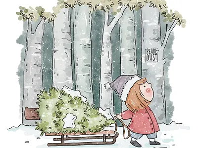 Getting Ready for Christmas childrens book design graphic design illustration illustrator kids kids illustrator