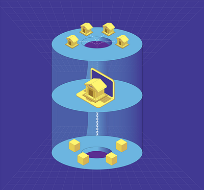 Blockchain Illustration Centralized Exchange (CEX) 3d data visualization diagram graphic design icon illustration infographic