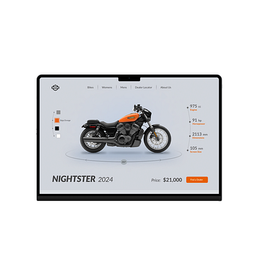 Motorcycle Website Design branding creativedesign customdesigns design designer ecommerce gallery harleydavidson interaction design landing page design moderndesign motorcycle motorcycledesign product design ui ui design uiux ux ux design web design