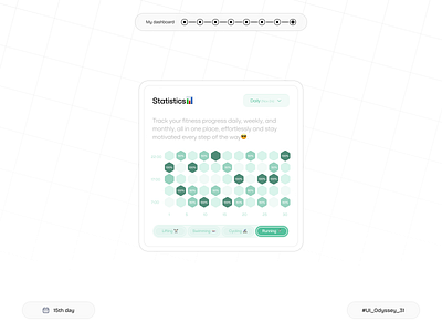 Fitness Statistics component📊 component design exercise fitness gym health minimal product product design sport ui ux workout