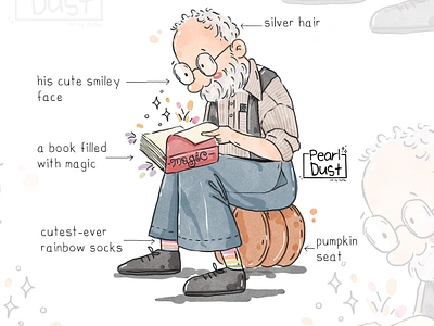 Cute Grandpa childrens book design graphic design illustration illustrator kids kids illustrator