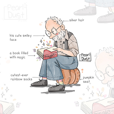 Cute Grandpa childrens book design graphic design illustration illustrator kids kids illustrator