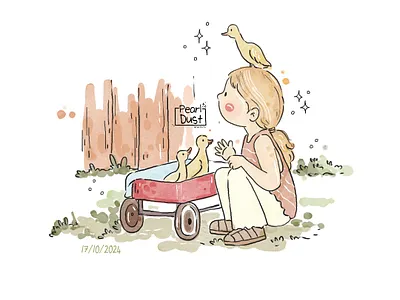 Duckling Mom childrens book design graphic design illustration illustrator kids kids illustrator