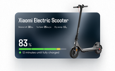 E-Scooter UI Card Design card carddesign electric scooter ui uicard