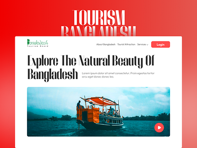 Bangladesh Tourism: A UI/UX Vision 3d animation bangladeshtourism conceptdesign creativedesign designportfolio digitaltourism figmadesign graphic design logo minimaldesign tourismwebsite travelexperience travelwebsite uiuxdesign userinterface uxconcept visualdesign webdesign websiteredesign