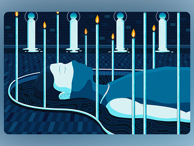 Illustration of Silent Slumber art art design artist artwork artwork design candles creative creative design creativity design drawings dream illustrated illustration inspiration inspired painting paintings peace sleep