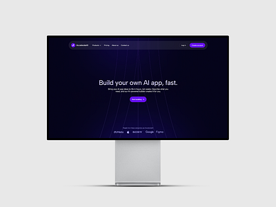 AI Landing Page - Accelerate UI ai ai landing page hero hero section home page homepage landing page section ui ui design ux web design