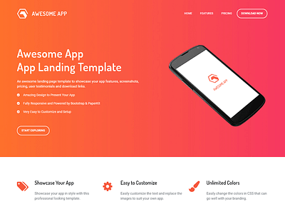 App Landing Page design landing page