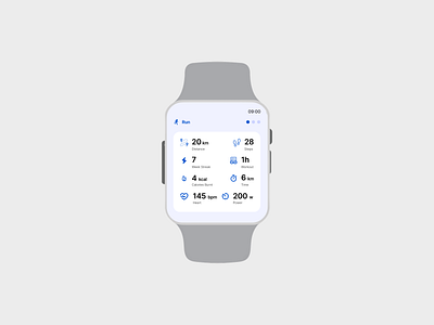 Daily UI Challenge # 84 - A Running App for a Smart-Watch android branding daily challenge daily ui daily ui challenge 84 design figma figma design illustration iphone smart watch ui uiux