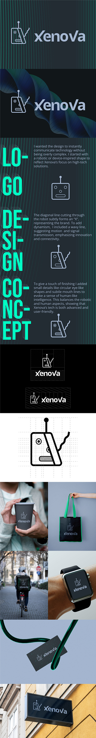 Xenova Logo/Mark design showcase graphic design professional design work.