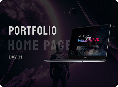Day 31 of 100 Days Daily UI Challenge: Portfolio Home Page cleanui creativeportfolio dailyui dailyuichallenge day31 designercommunity designinspiration designtrends digitalportfolio framer interactivedesign moderndesign portfolio portfoliodesign portfoliopage uidesign userexperience