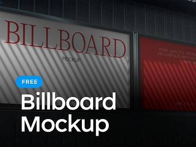 Free Two Billboards Mockups banner mockup billboard mockup branding design free free billboard mockup free download free mockups free poster mockup free template graphic design logo print psd typography