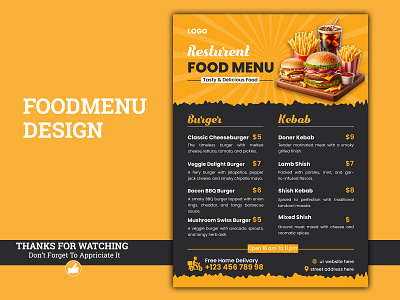 RESTAURANT FOOD MENU DESIGN. food menu menu food restaurant food menu design restaurant menu